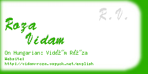 roza vidam business card